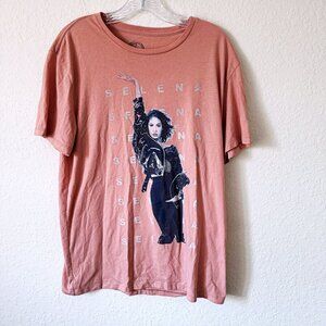 SELENA Quintanilla Tejano Pop Star Music Concert T-Shirt Pink L 90s